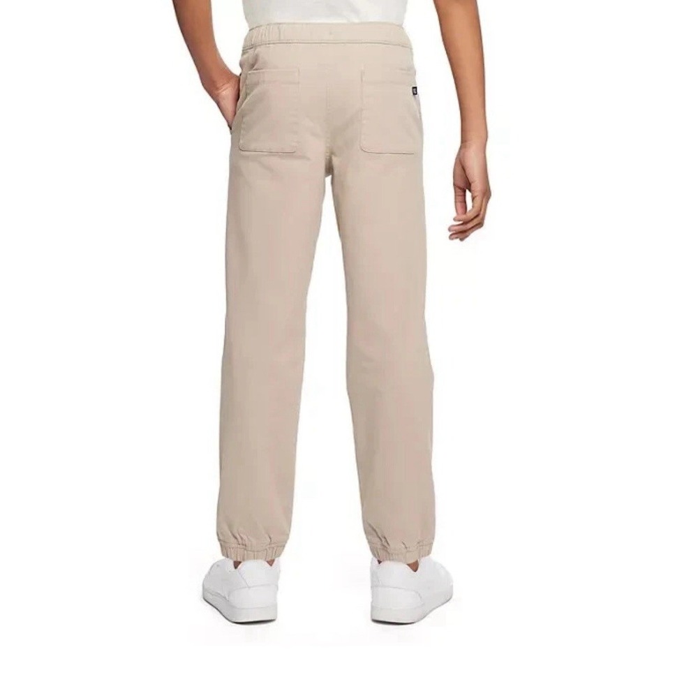 NWT GAP Kids Boys Easy Pull On Drawstring Waist Stretch Twill Jogger, Khaki Sz 8 - Picture 2 of 4